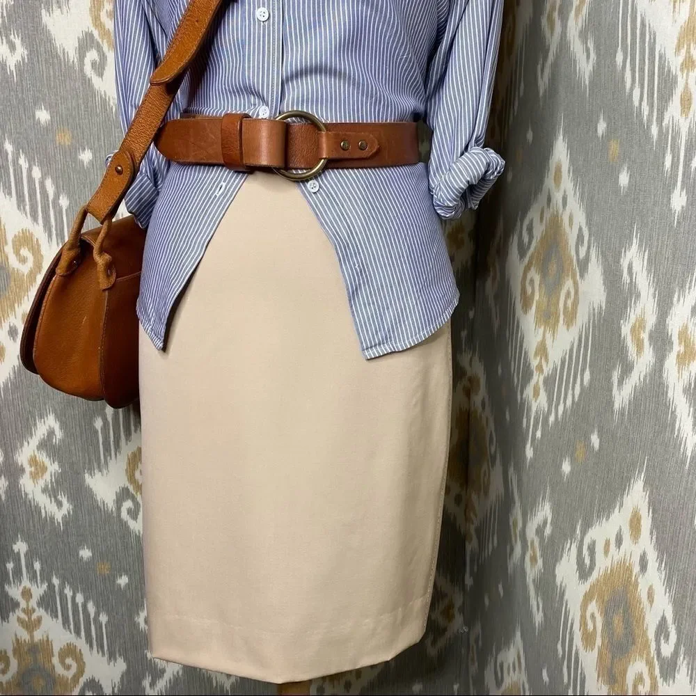 Ralph Lauren Collection Hudson Wool Pencil Skirt